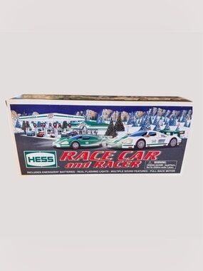 Hess Green Race Car and Racer collectable NIB